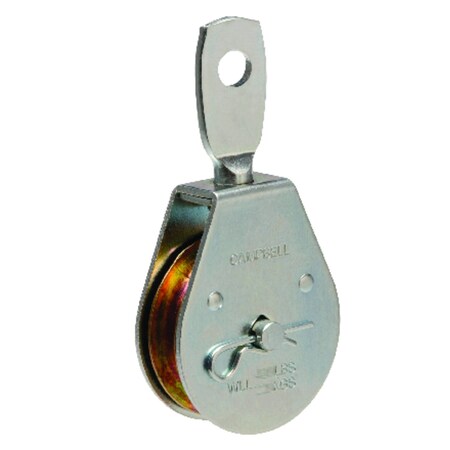 Campbell Chain & Fittings Campbell 2-1/2 in. D Zinc Plated Steel Swivel Eye Single Sheave Swivel Eye Pulley T7550303